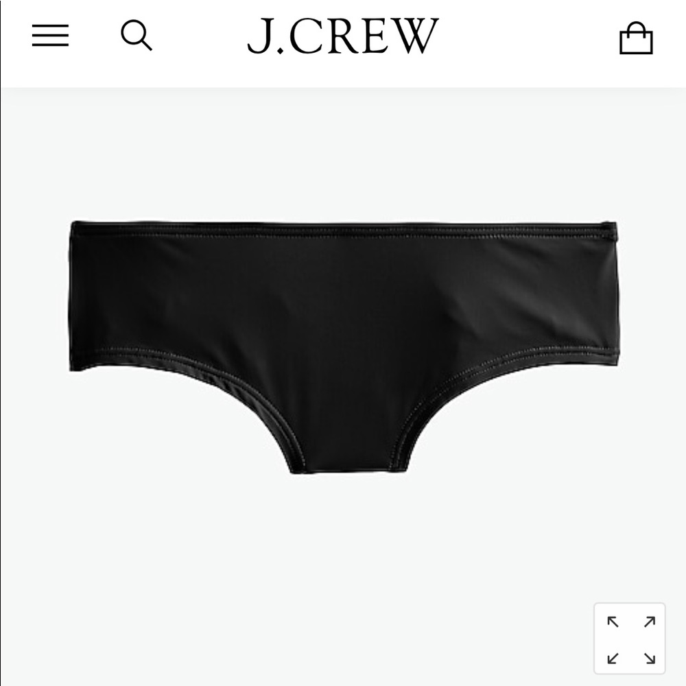 J. Crew Boy Short Bikini Bottom - Black Medium